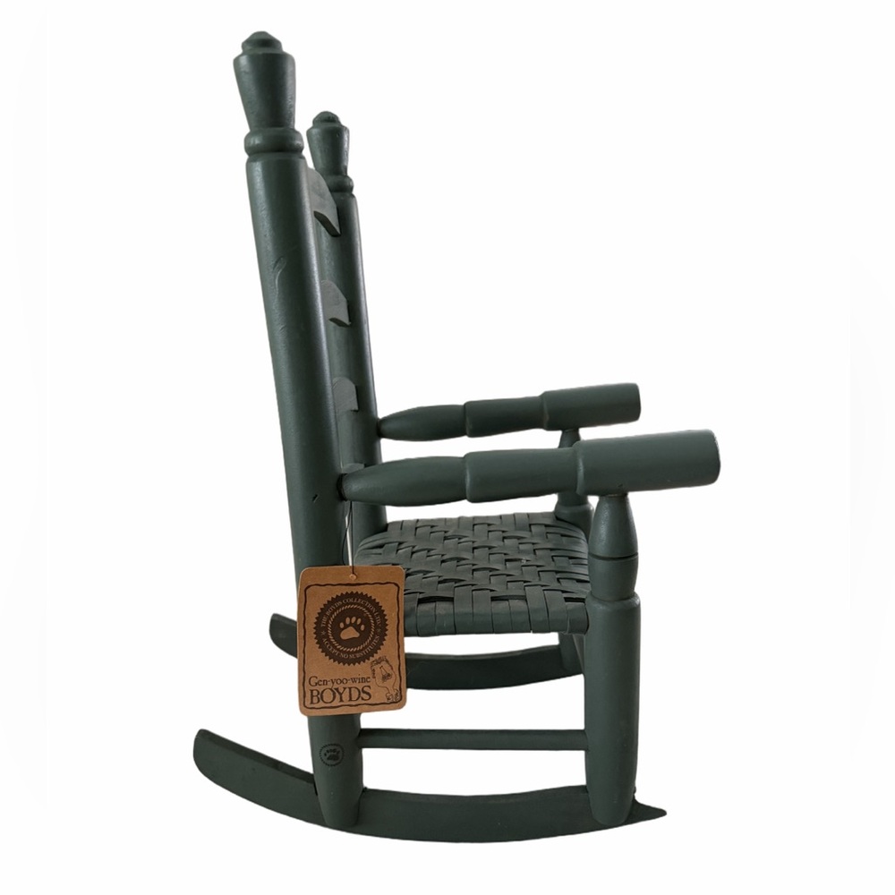 Boyd’s Green Wooden Rocker for Bears | Miniature  | Display Piece